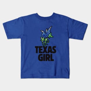 Texas Girl Bluebonnets Kids T-Shirt